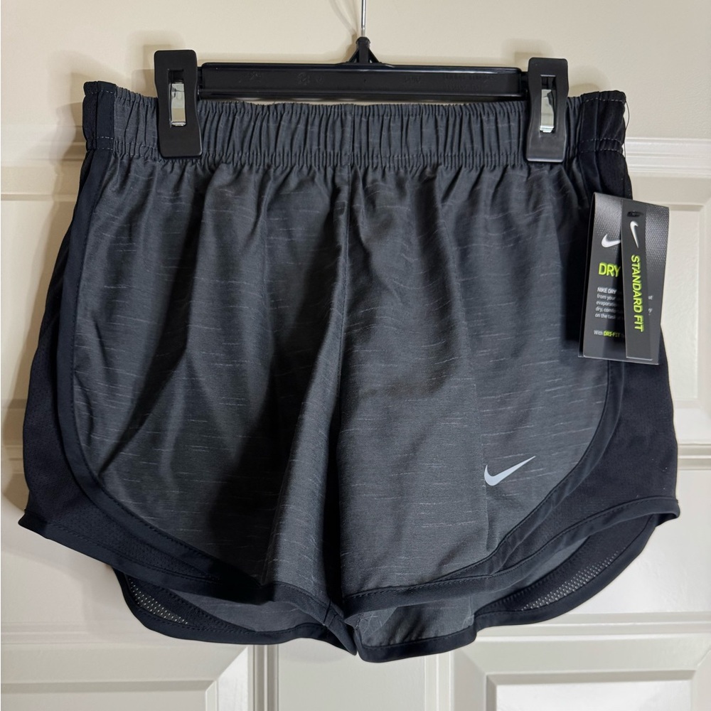 Nike Women's Charcoal and Black Athletic Shorts